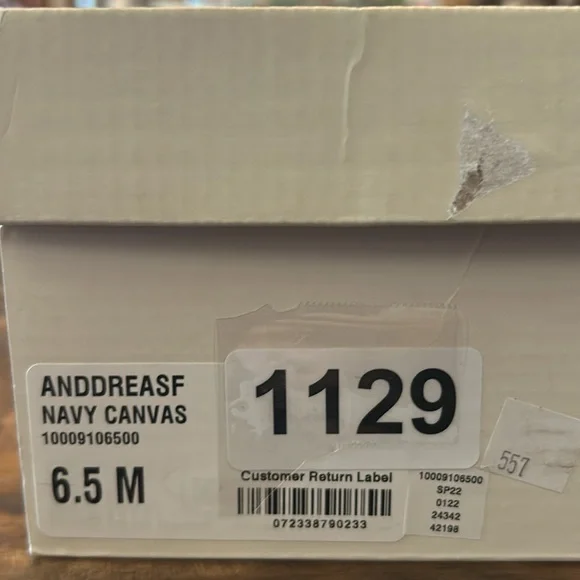 Style & Co Anddreas Navy Canvas Platform Block-Heel Sandals Size 6.5 - Picture 10 of 10